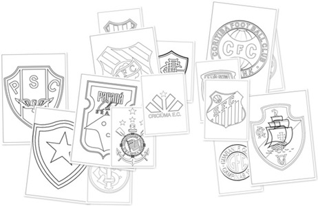 ESCUDOS DE TIMES DE FUTEBOL PARA COLORIR - Desenhos Para Colorir